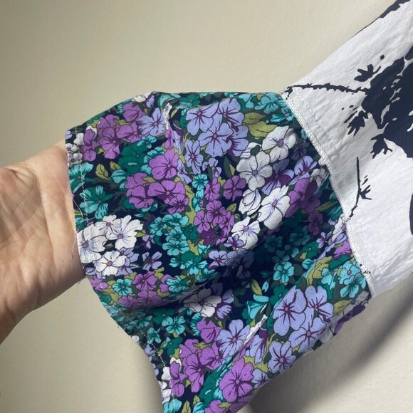 Caleaas Women's 3/4 Bell Sleeve Floral Tunic Blouse Embroidered Large! - Picture 5 of 6